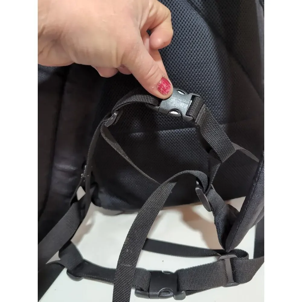 Canon DLSR 200 EF Deluxe Photo Backpack Straps Padded Dividers Black Green